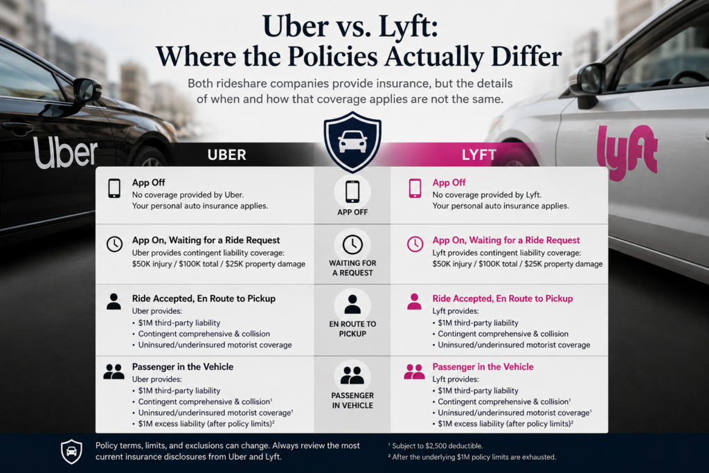 Uber Vs Lyft where the policies actually differ